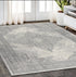 2' X 4' Gray Distressed Medallion Area Rug